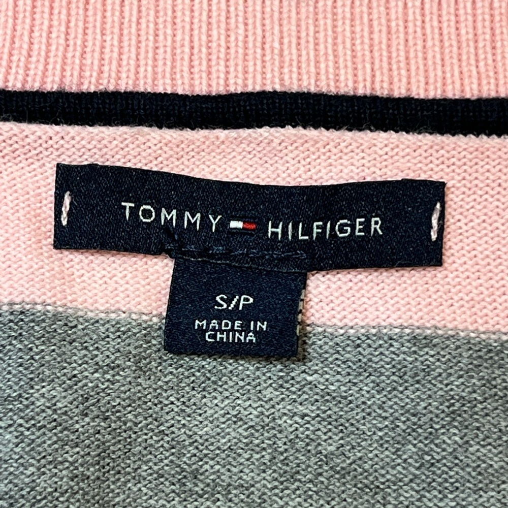 Tommy Hilfiger Pink Gray Sweater Size SP - Picture 2 of 5